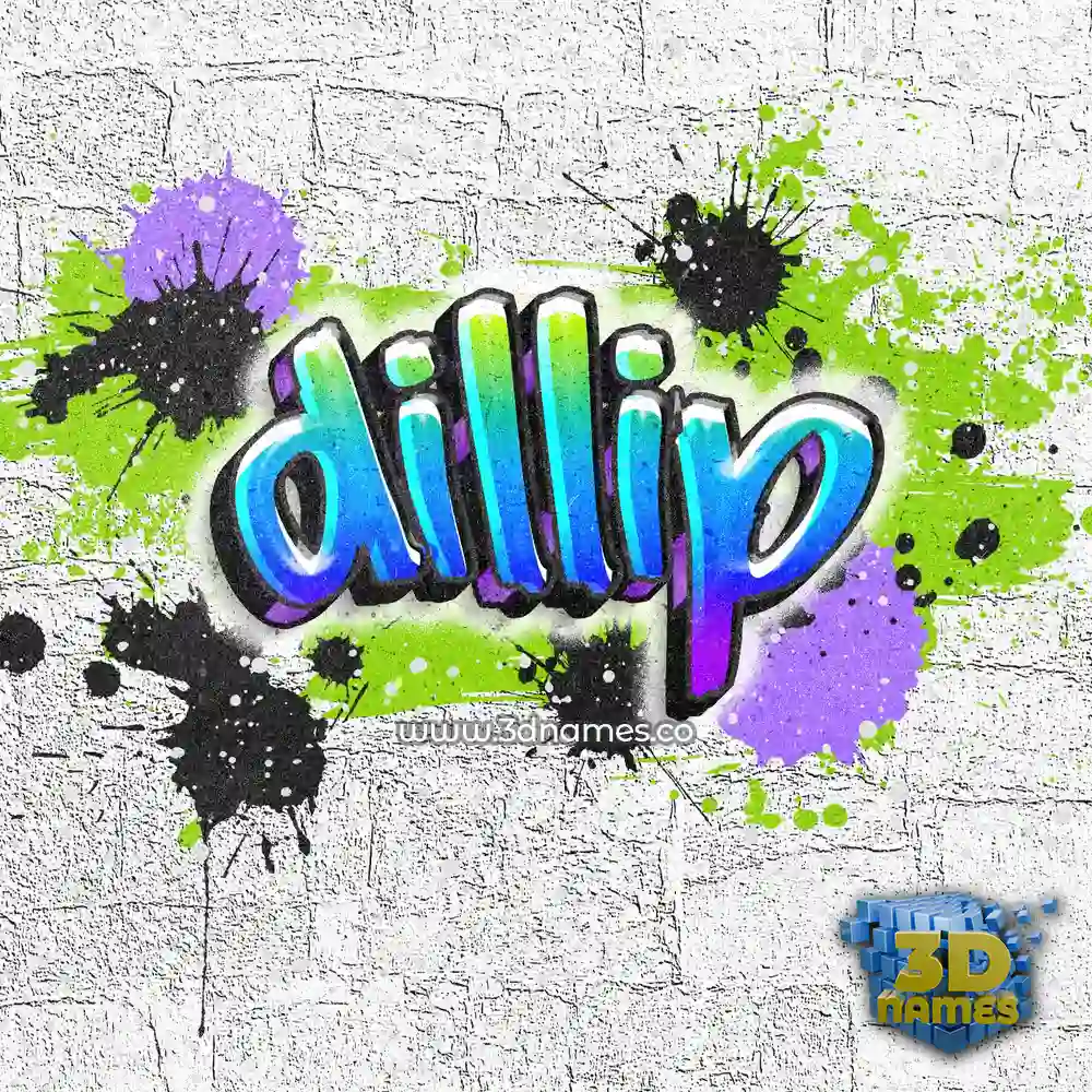 dillip in Graffiti Grunge style - 3D name wallpaper