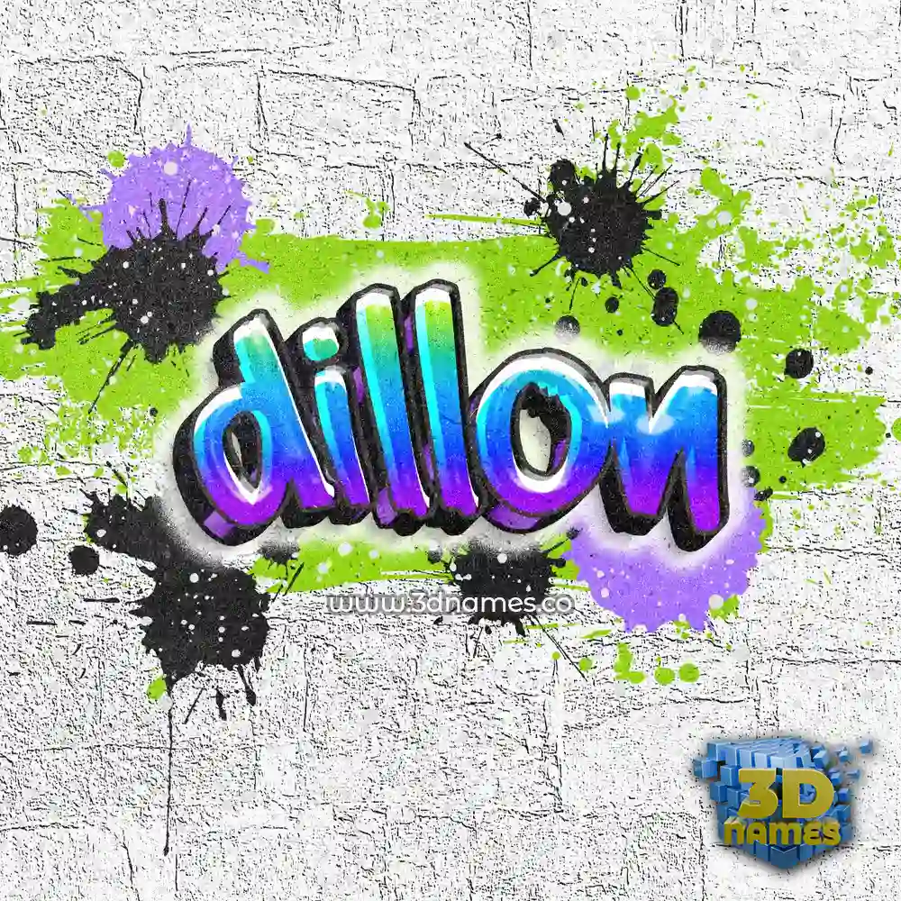dillon in Graffiti Grunge style - 3D name wallpaper