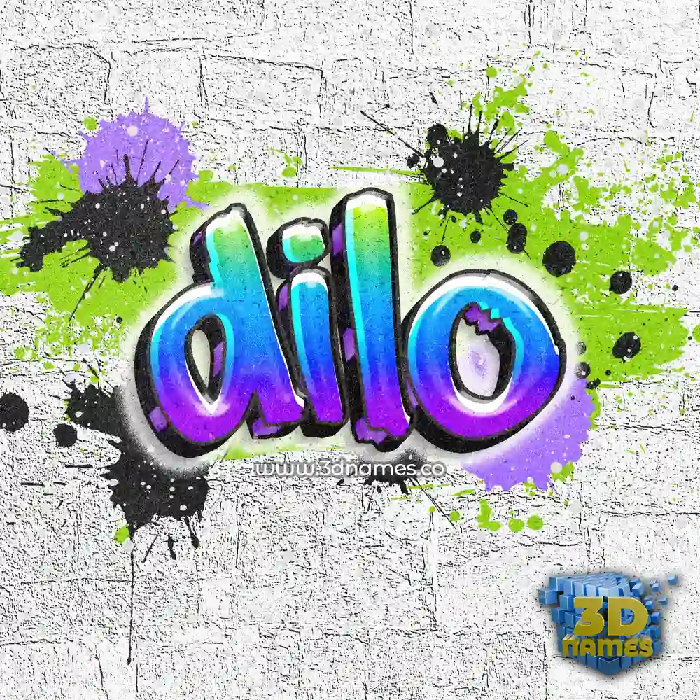 dilo in Graffiti Grunge style - 3D name wallpaper