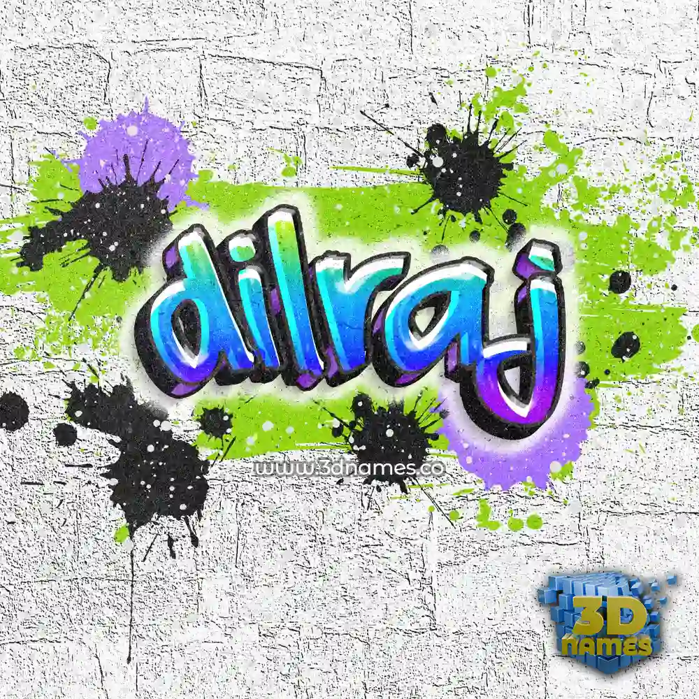 dilraj in Graffiti Grunge style - 3D name wallpaper