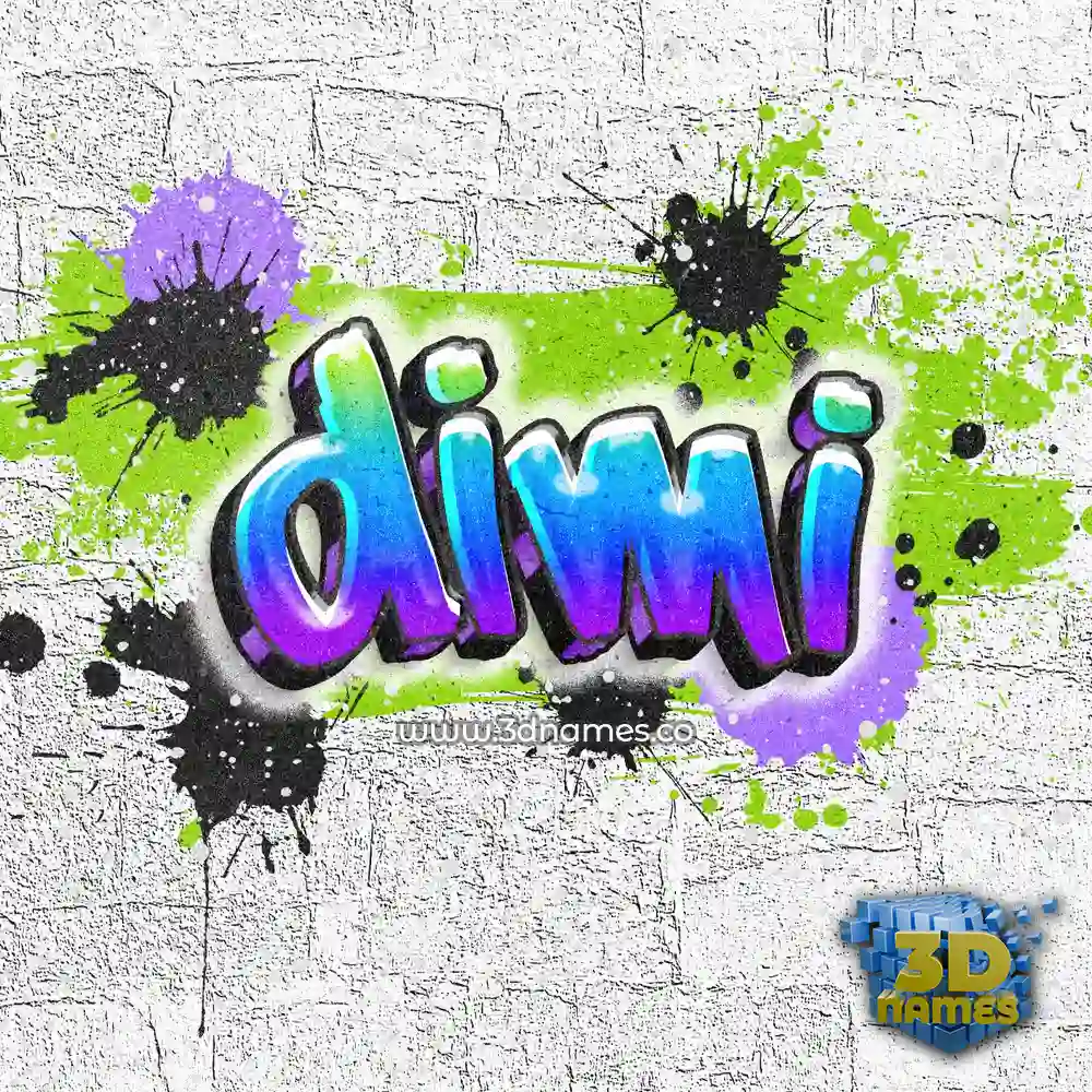 dimi in Graffiti Grunge style - 3D name wallpaper