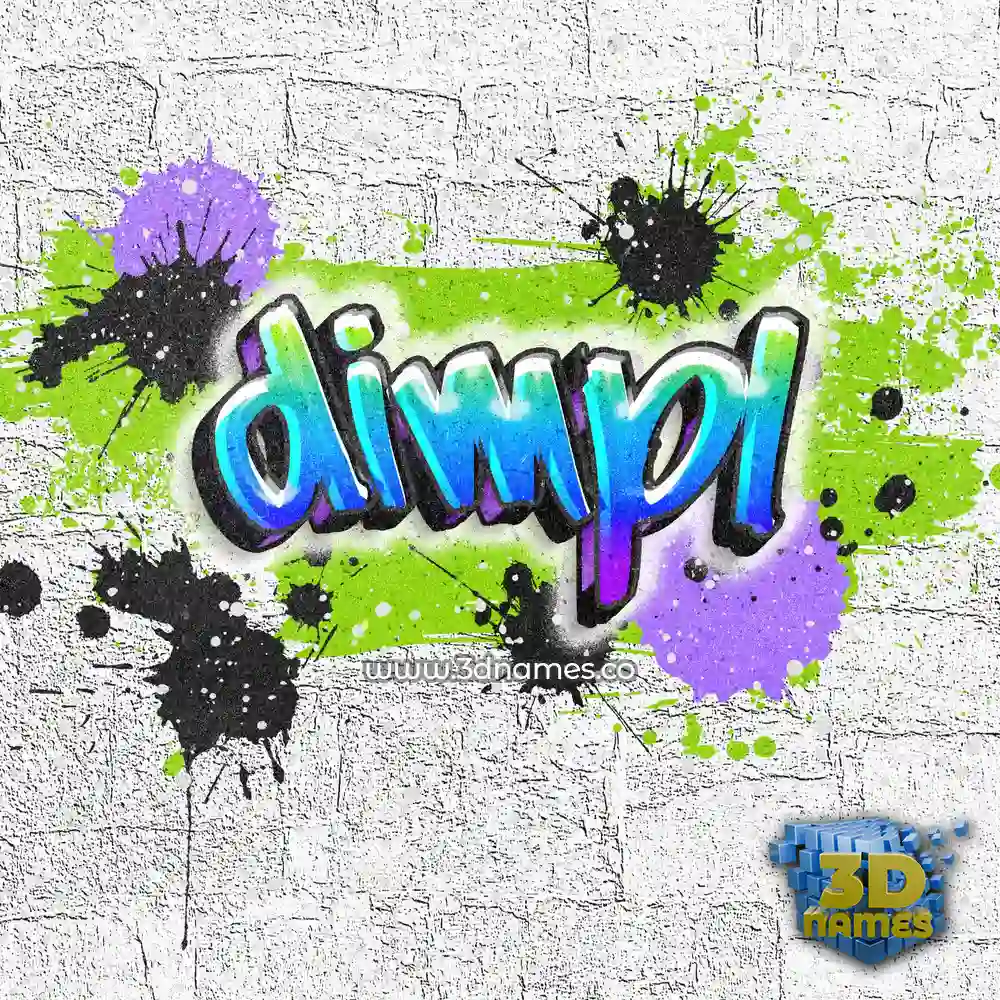 dimpl in Graffiti Grunge style - 3D name wallpaper