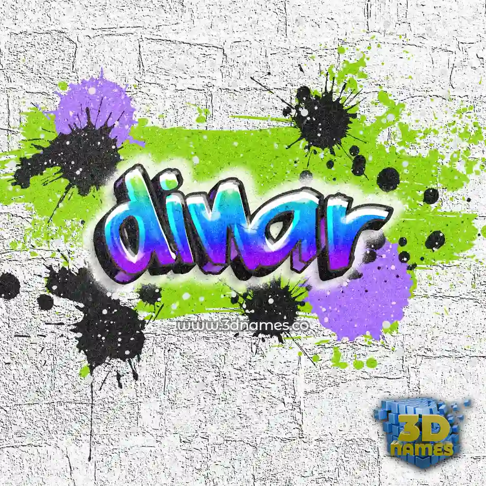dinar in Graffiti Grunge style - 3D name wallpaper