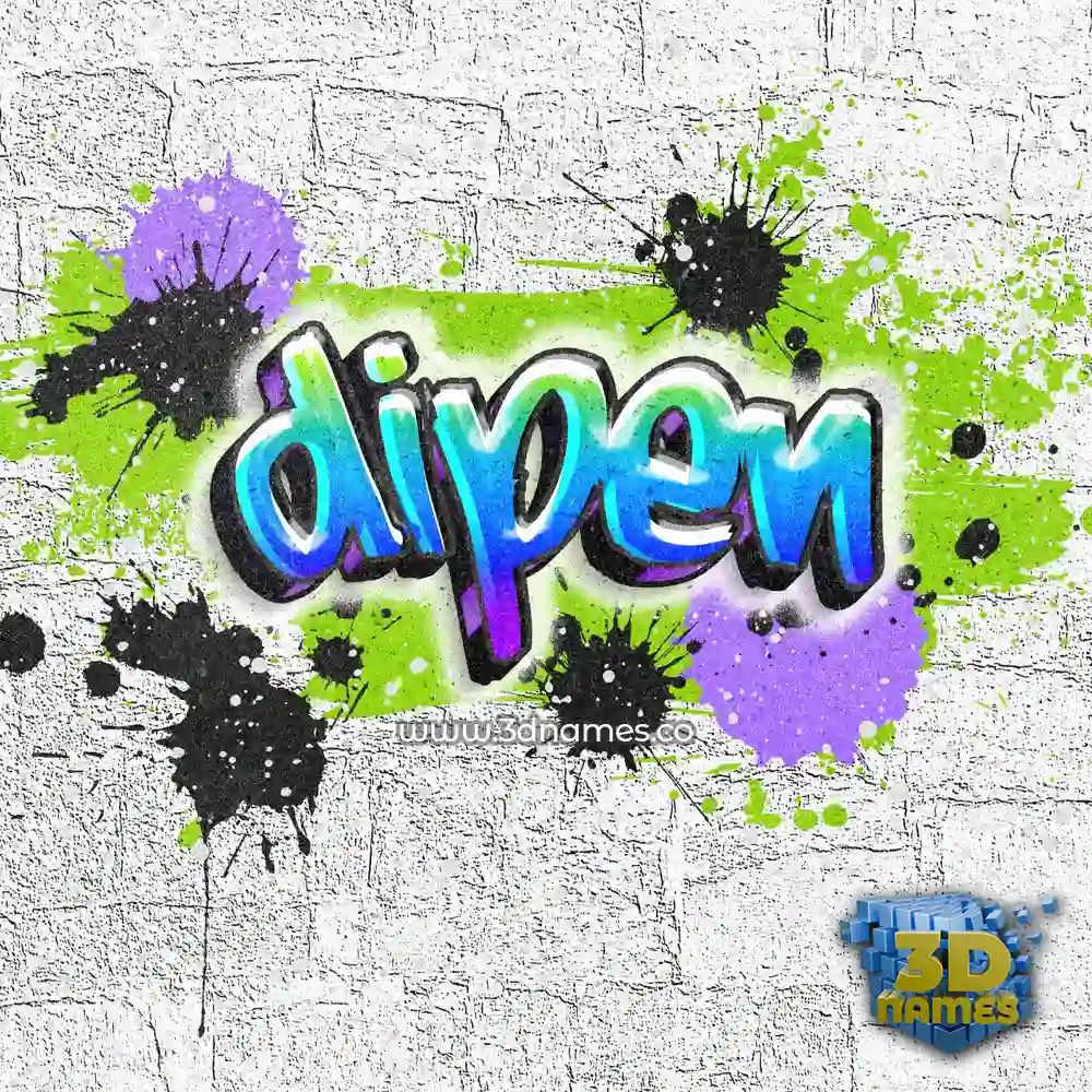 dipen in Graffiti Grunge style - 3D name wallpaper