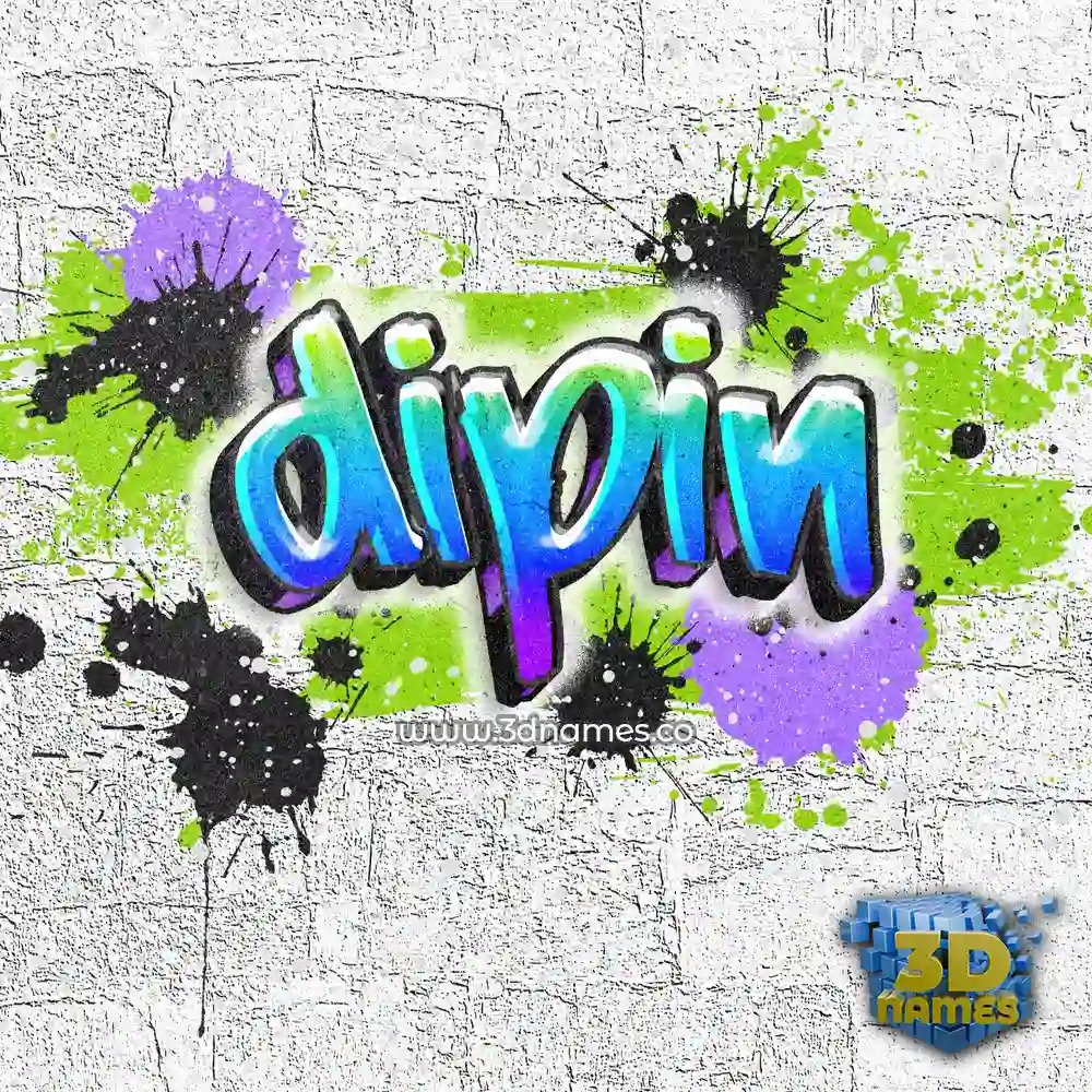 dipin in Graffiti Grunge style - 3D name wallpaper