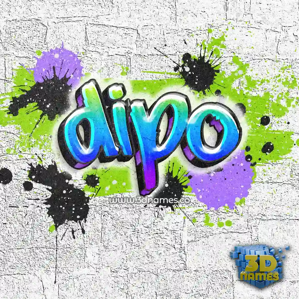 dipo in Graffiti Grunge style - 3D name wallpaper