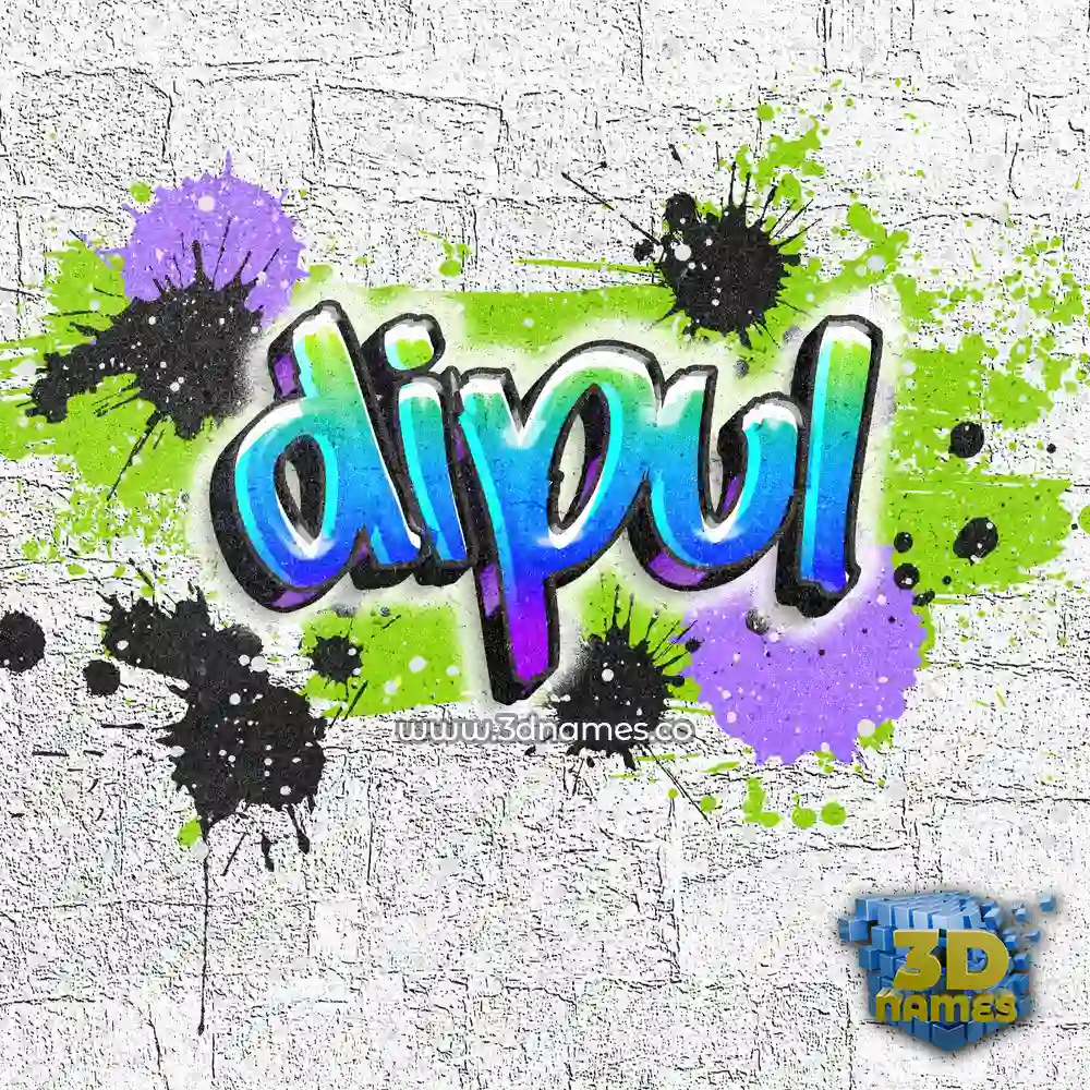 dipul in Graffiti Grunge style - 3D name wallpaper