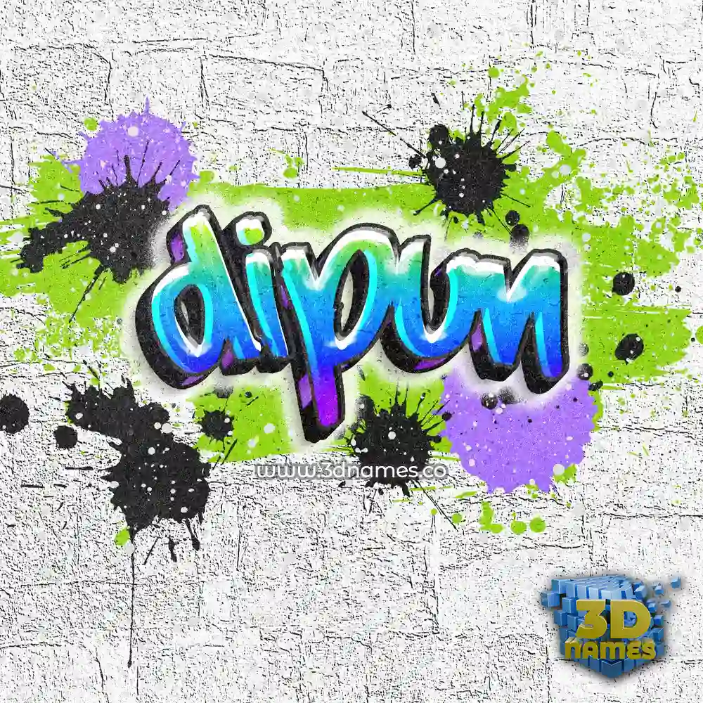 dipun in Graffiti Grunge style - 3D name wallpaper