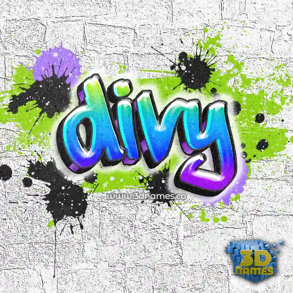 divy in Graffiti Grunge style - 3D name wallpaper
