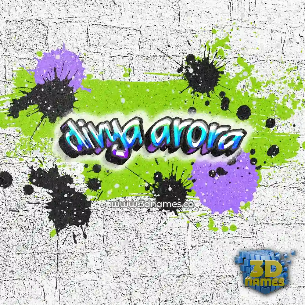 divya arora in Graffiti Grunge style - 3D name wallpaper