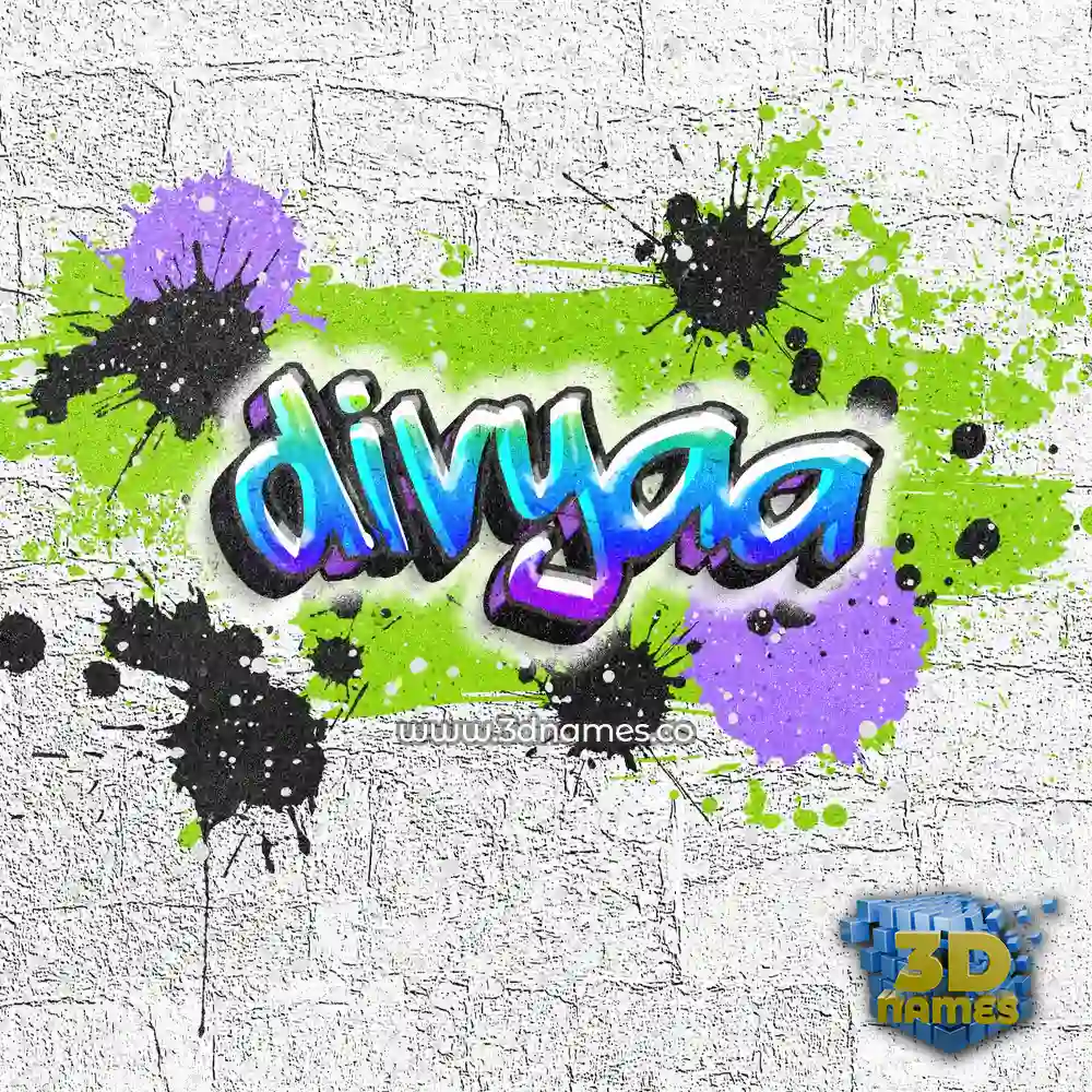 divyaa in Graffiti Grunge style - 3D name wallpaper