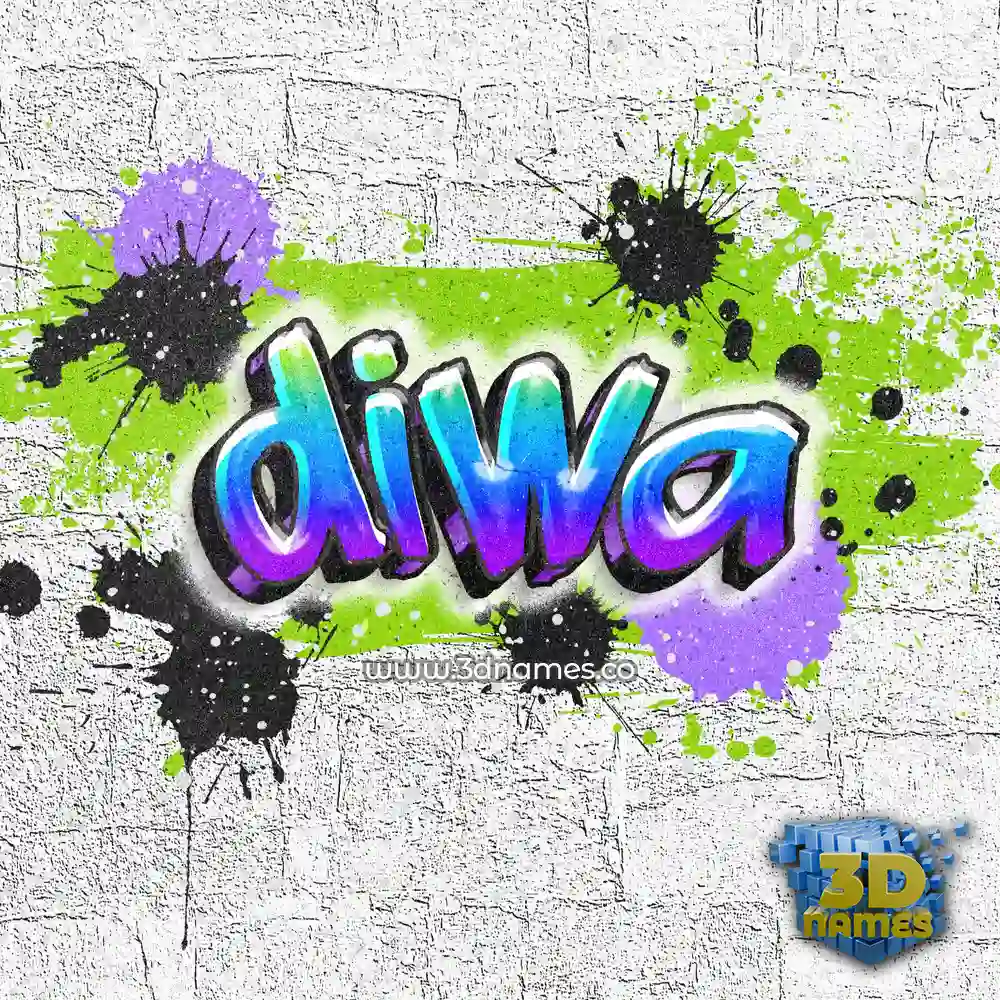 diwa in Graffiti Grunge style - 3D name wallpaper