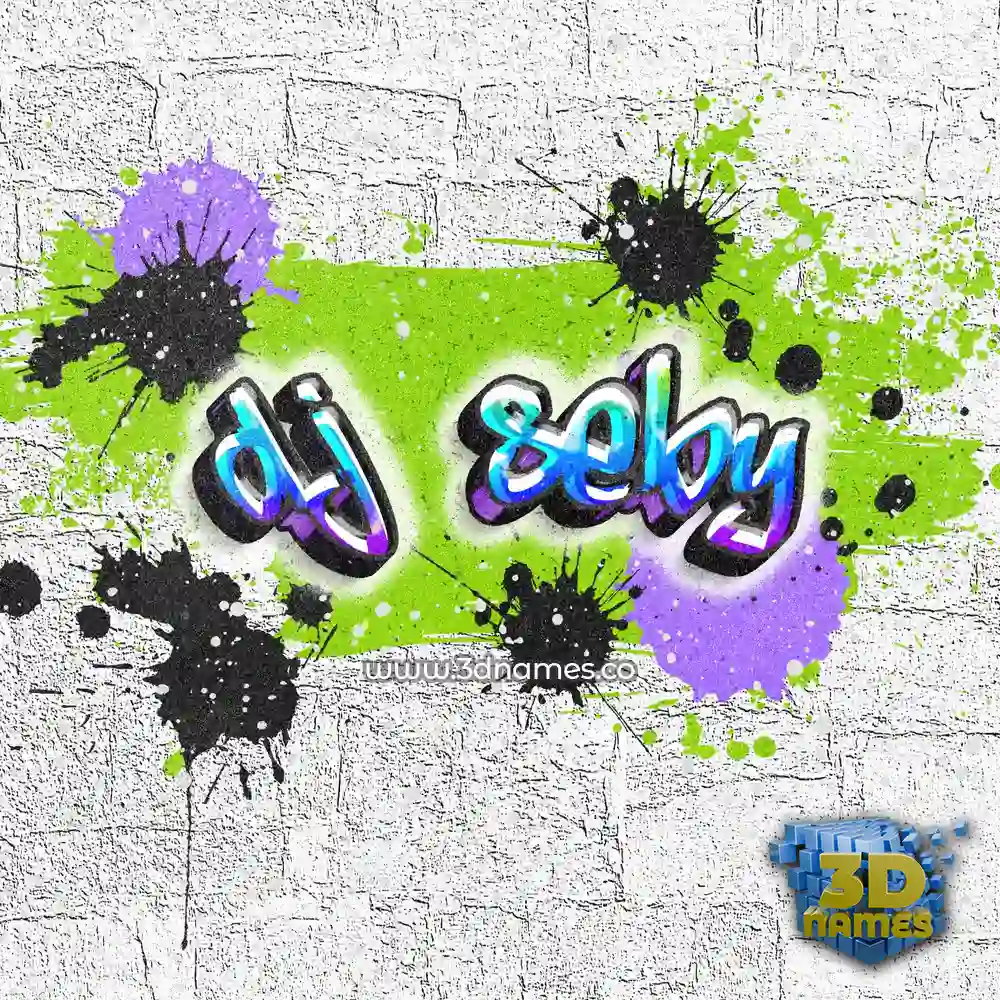 dj   seby in Graffiti Grunge style - 3D name wallpaper