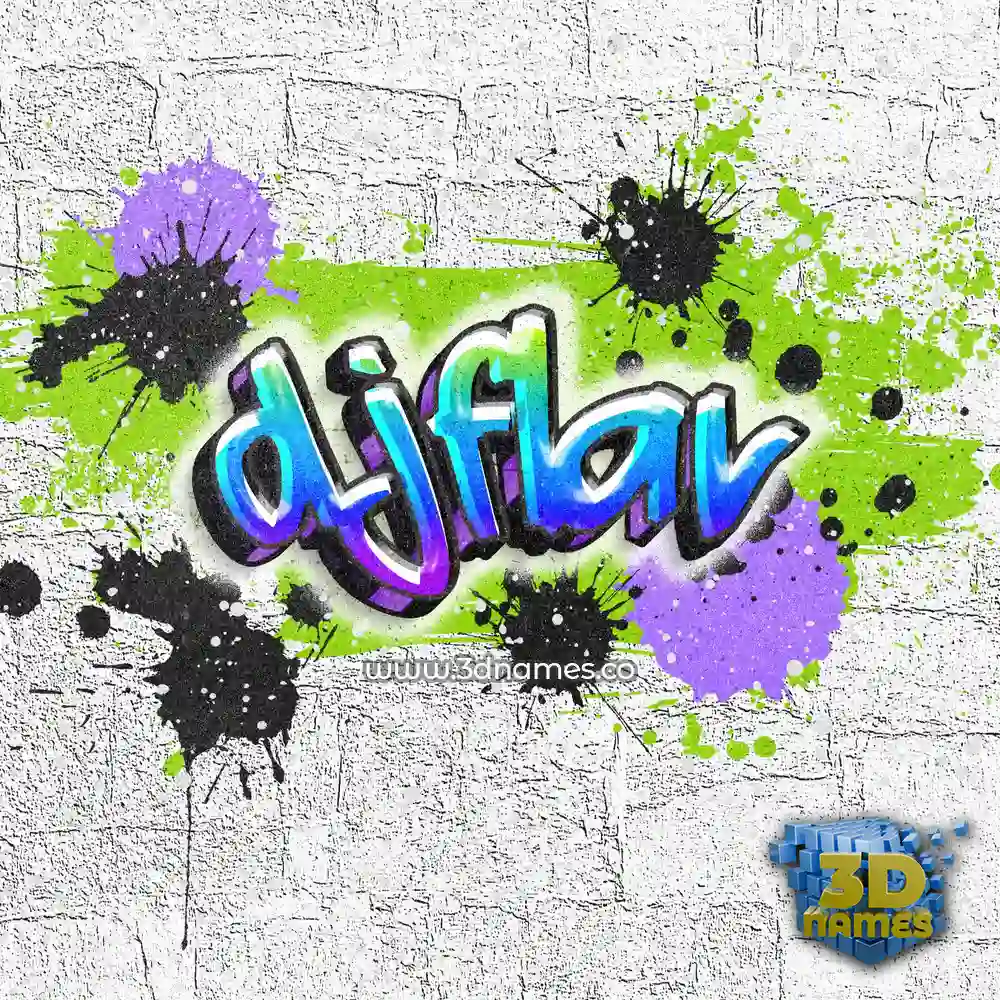 djflav in Graffiti Grunge style - 3D name wallpaper