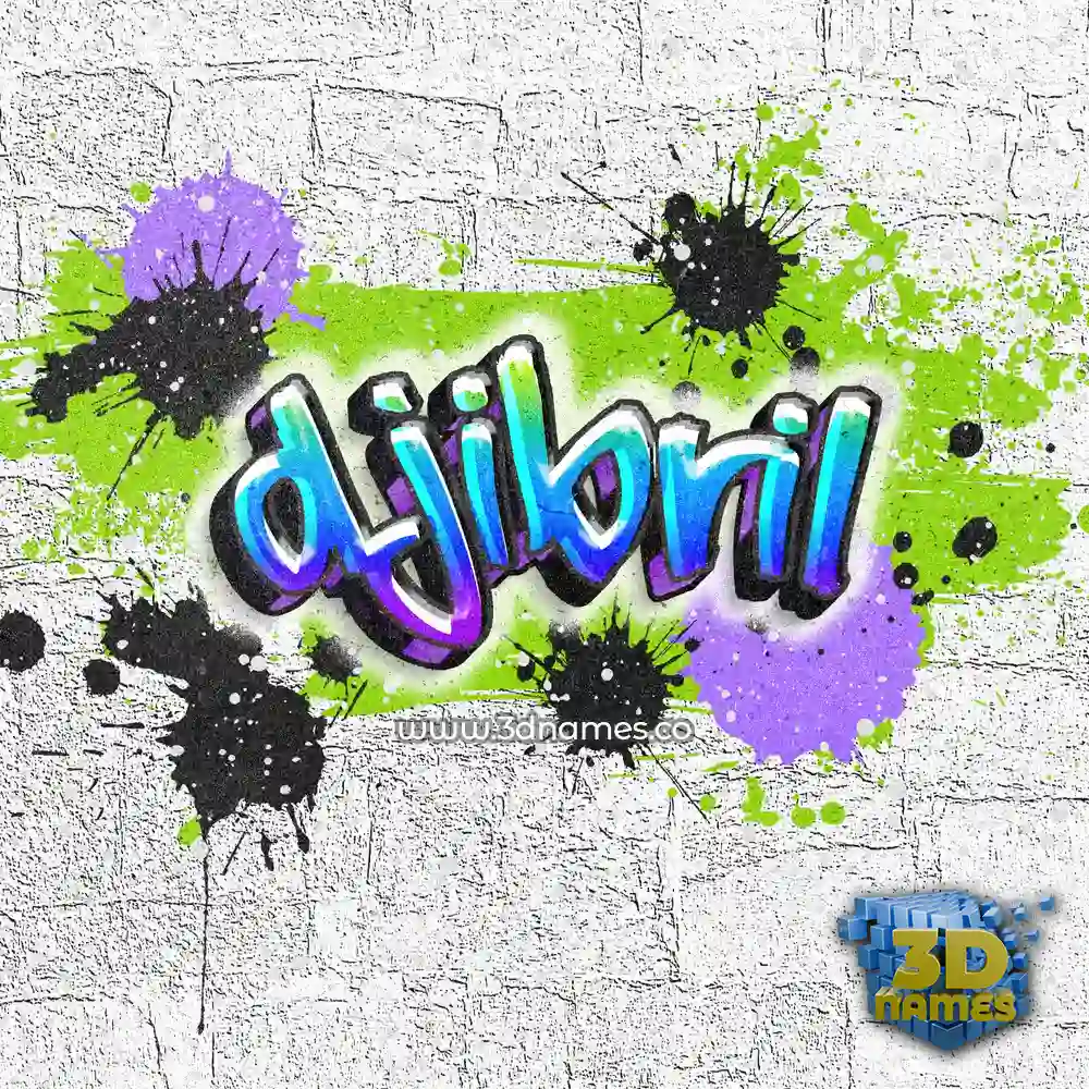 djibril in Graffiti Grunge style - 3D name wallpaper