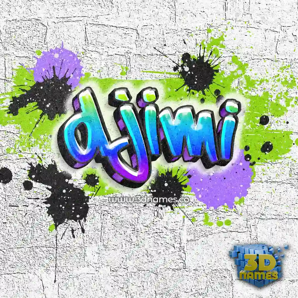 djimi in Graffiti Grunge style - 3D name wallpaper