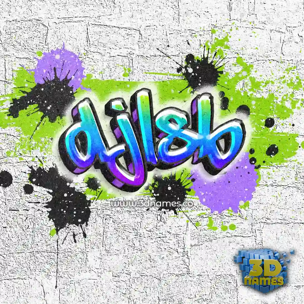 djlsb in Graffiti Grunge style - 3D name wallpaper
