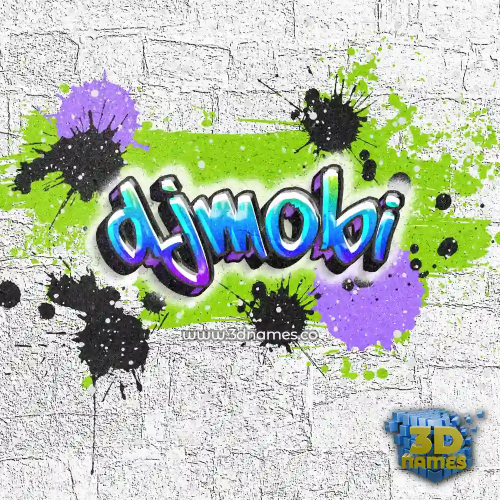 djmobi in Graffiti Grunge style - 3D name wallpaper