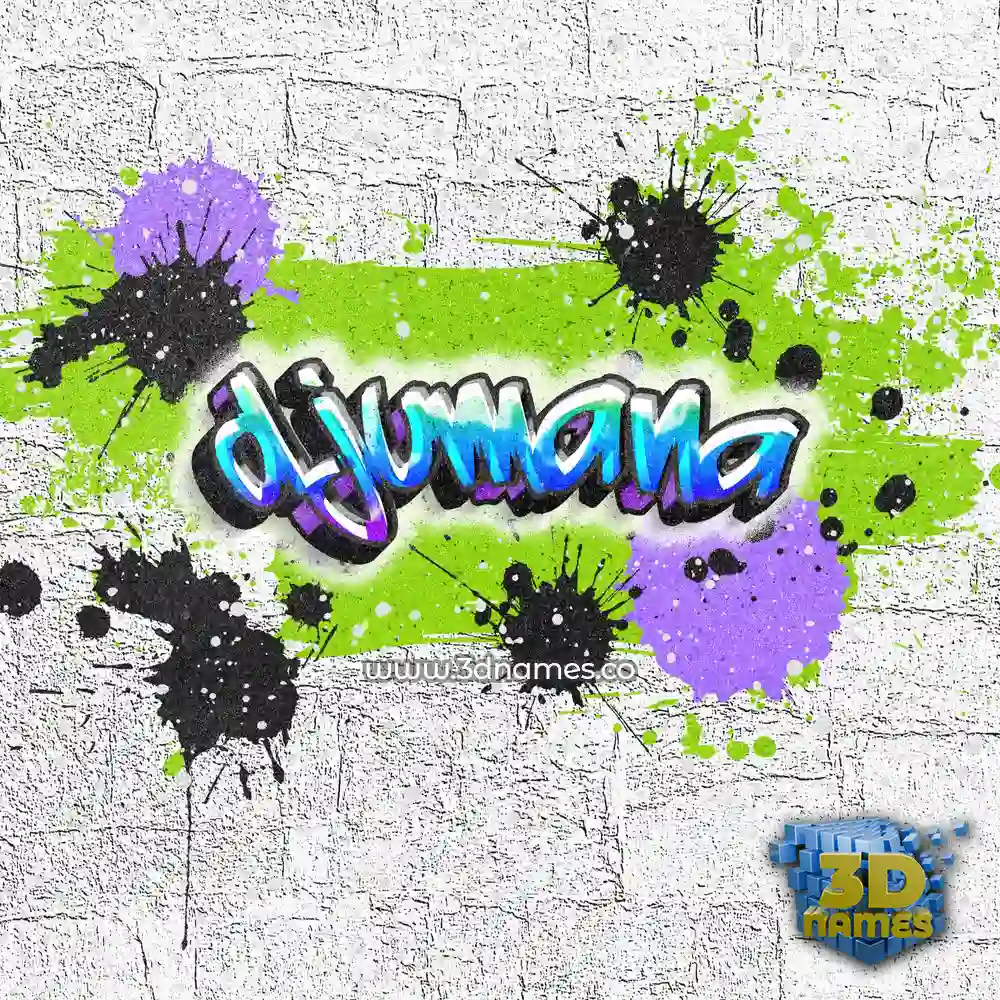 djumana in Graffiti Grunge style - 3D name wallpaper