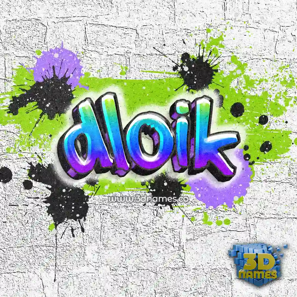 dloik in Graffiti Grunge style - 3D name wallpaper