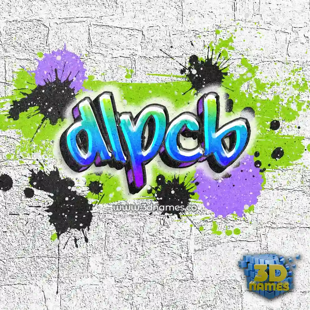 dlpcb in Graffiti Grunge style - 3D name wallpaper