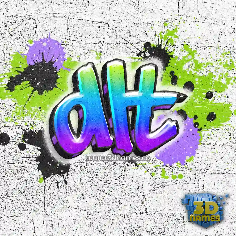 dlt in Graffiti Grunge style - 3D name wallpaper