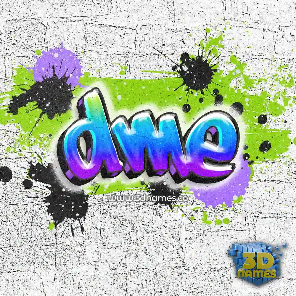dme in Graffiti Grunge style - 3D name wallpaper