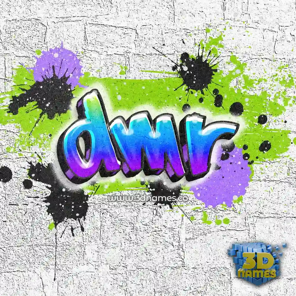 dmr in Graffiti Grunge style - 3D name wallpaper