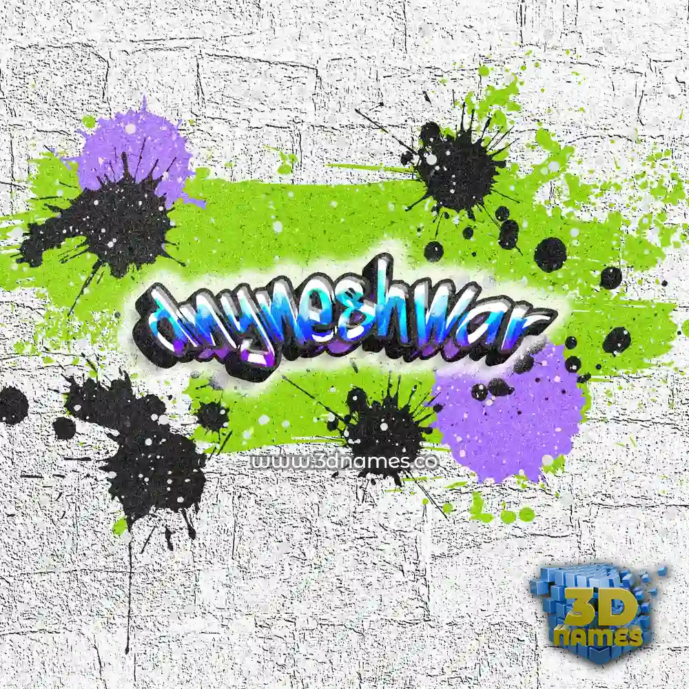 dnyneshwar in Graffiti Grunge style - 3D name wallpaper