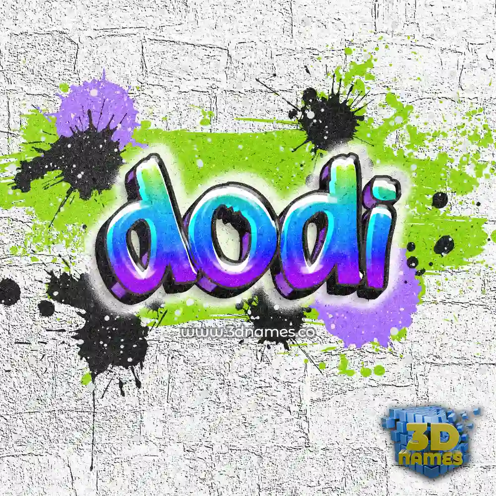 dodi in Graffiti Grunge style - 3D name wallpaper