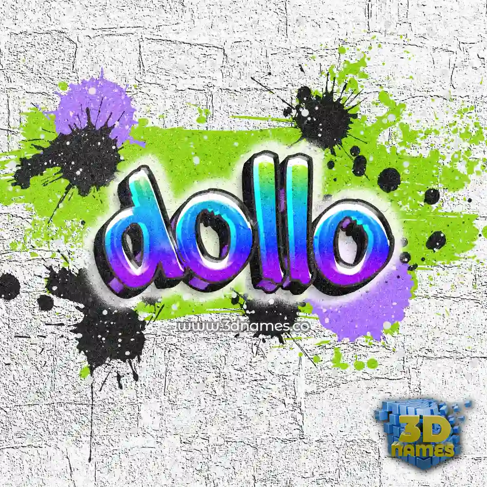 dollo in Graffiti Grunge style - 3D name wallpaper