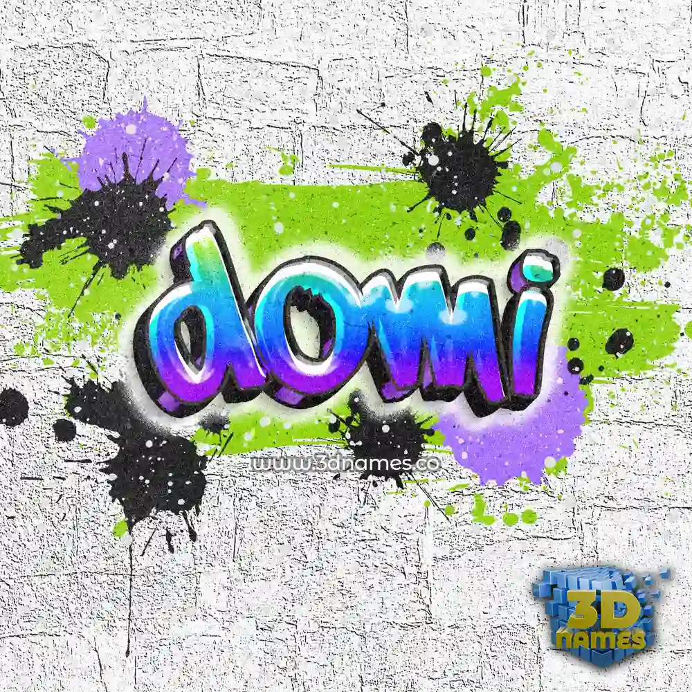 domi in Graffiti Grunge style - 3D name wallpaper