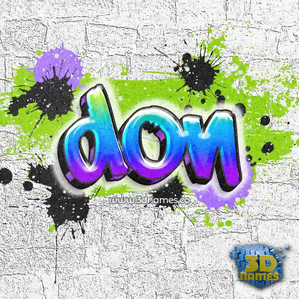 don in Graffiti Grunge style - 3D name wallpaper