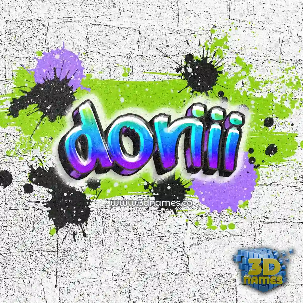 doriii in Graffiti Grunge style - 3D name wallpaper