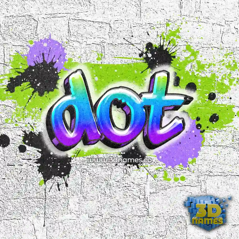dot in Graffiti Grunge style - 3D name wallpaper