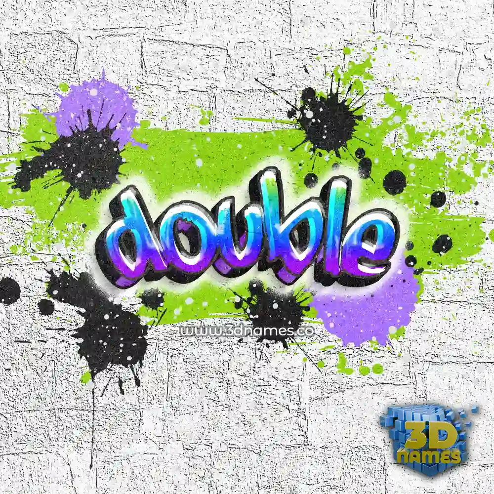 double in Graffiti Grunge style - 3D name wallpaper