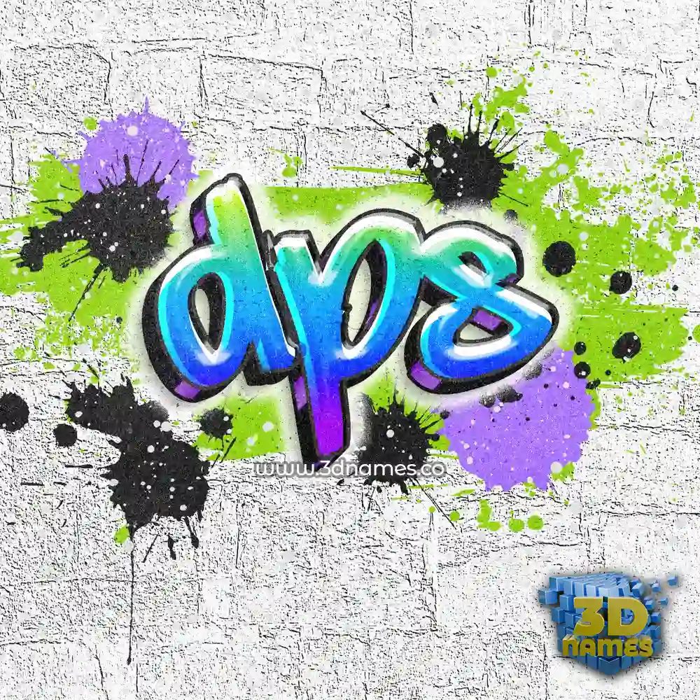 dps in Graffiti Grunge style - 3D name wallpaper