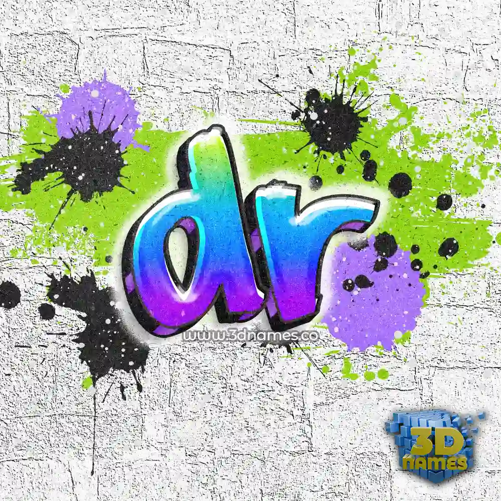 dr in Graffiti Grunge style - 3D name wallpaper