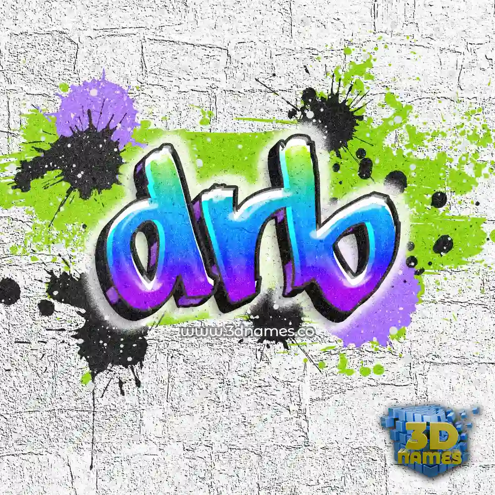 drb in Graffiti Grunge style - 3D name wallpaper