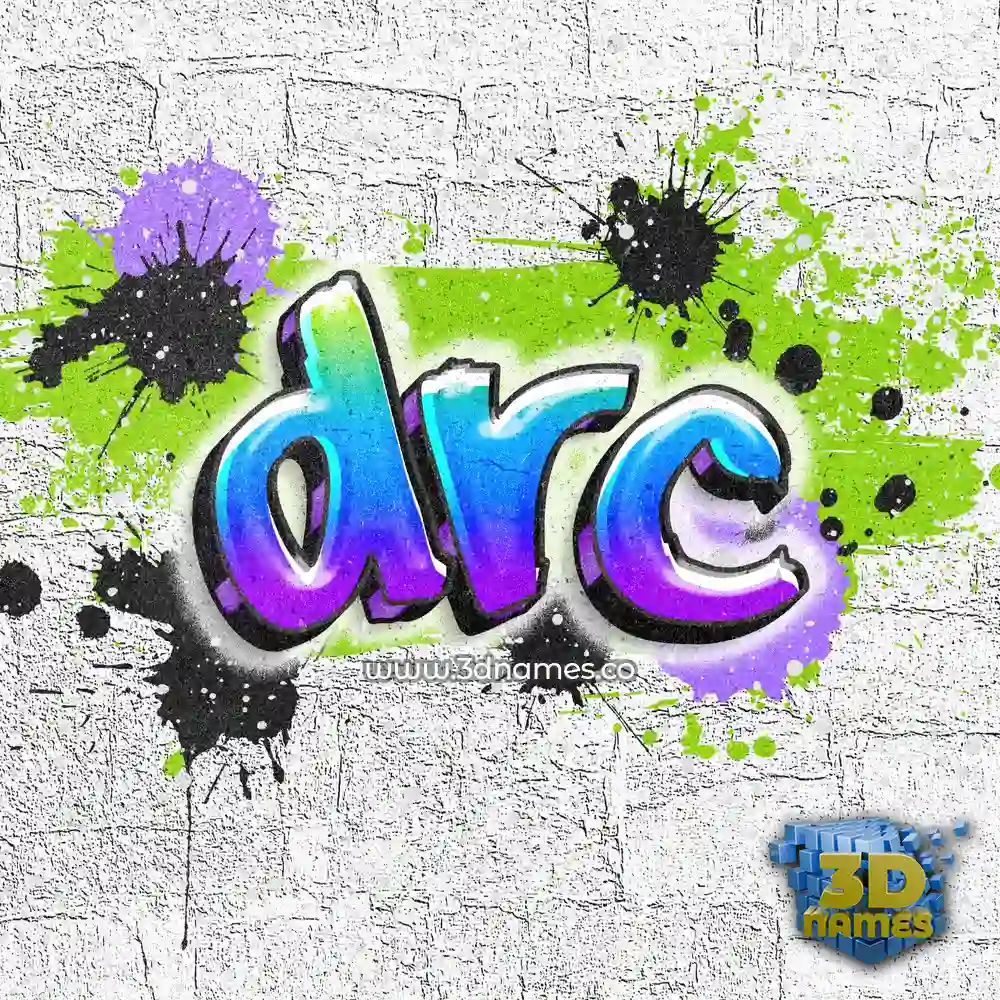 drc in Graffiti Grunge style - 3D name wallpaper