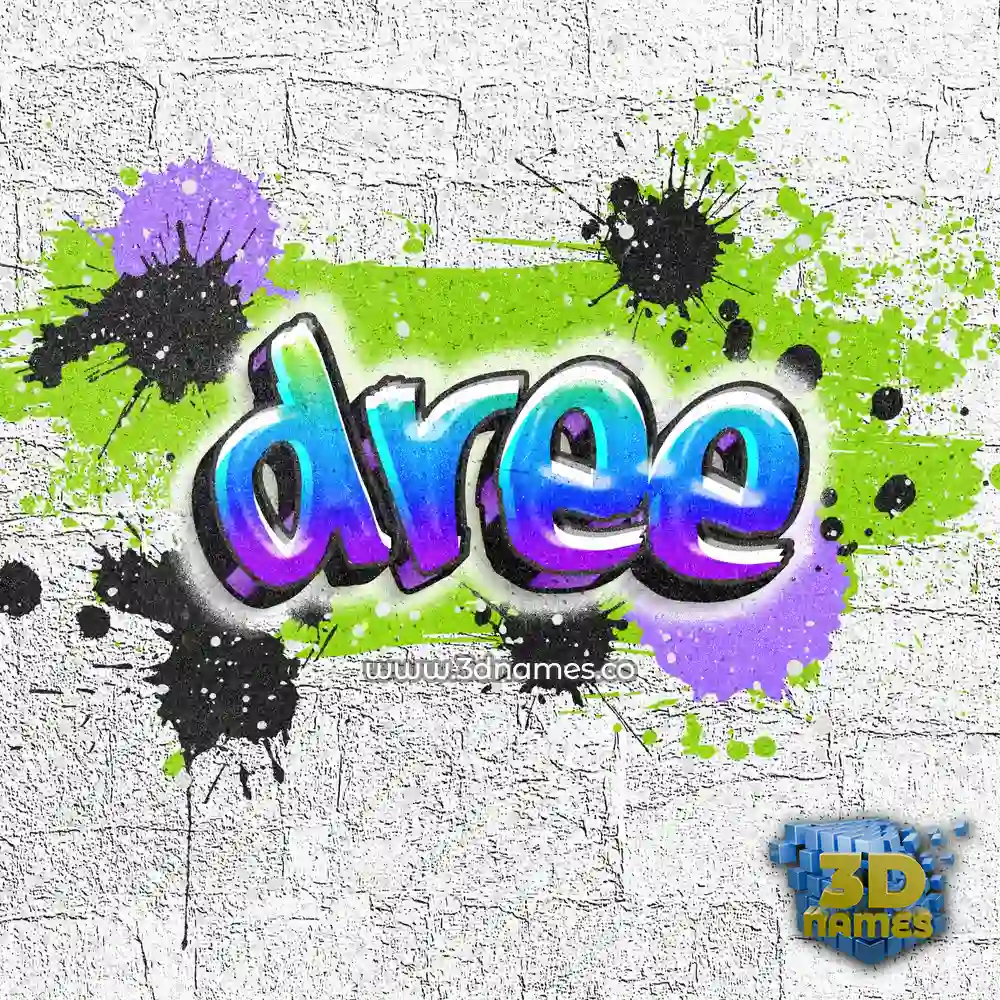 dree in Graffiti Grunge style - 3D name wallpaper