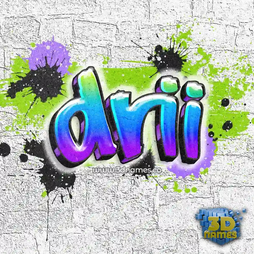 drii in Graffiti Grunge style - 3D name wallpaper