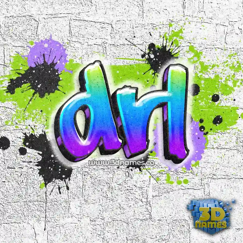 drl in Graffiti Grunge style - 3D name wallpaper