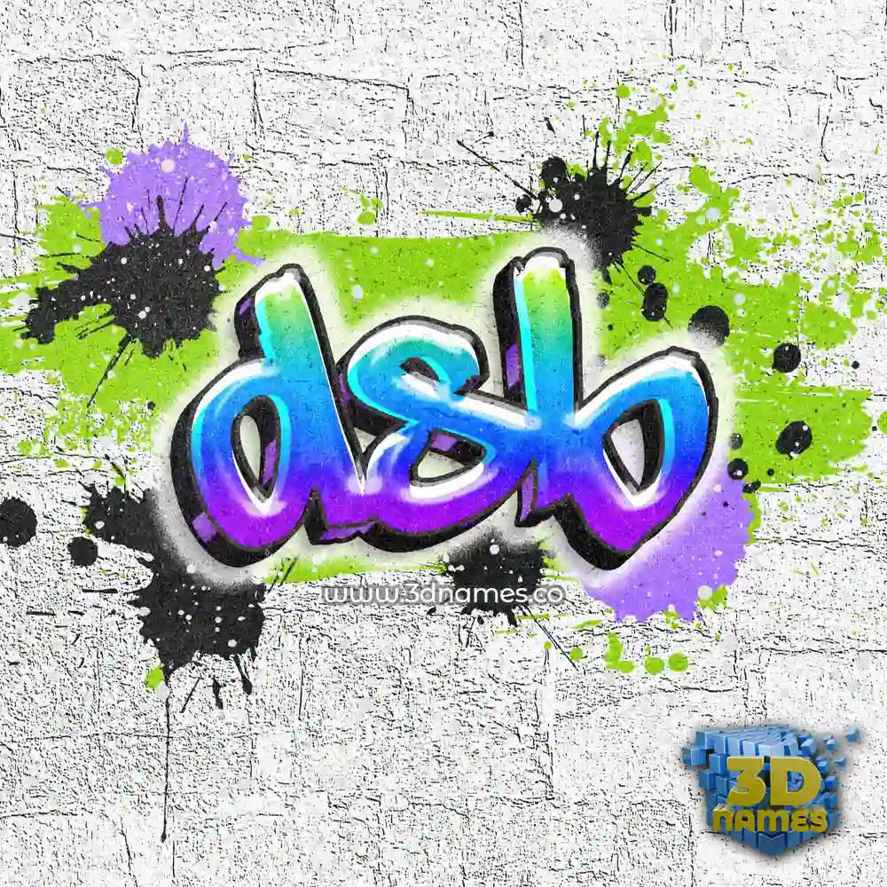 dsb in Graffiti Grunge style - 3D name wallpaper