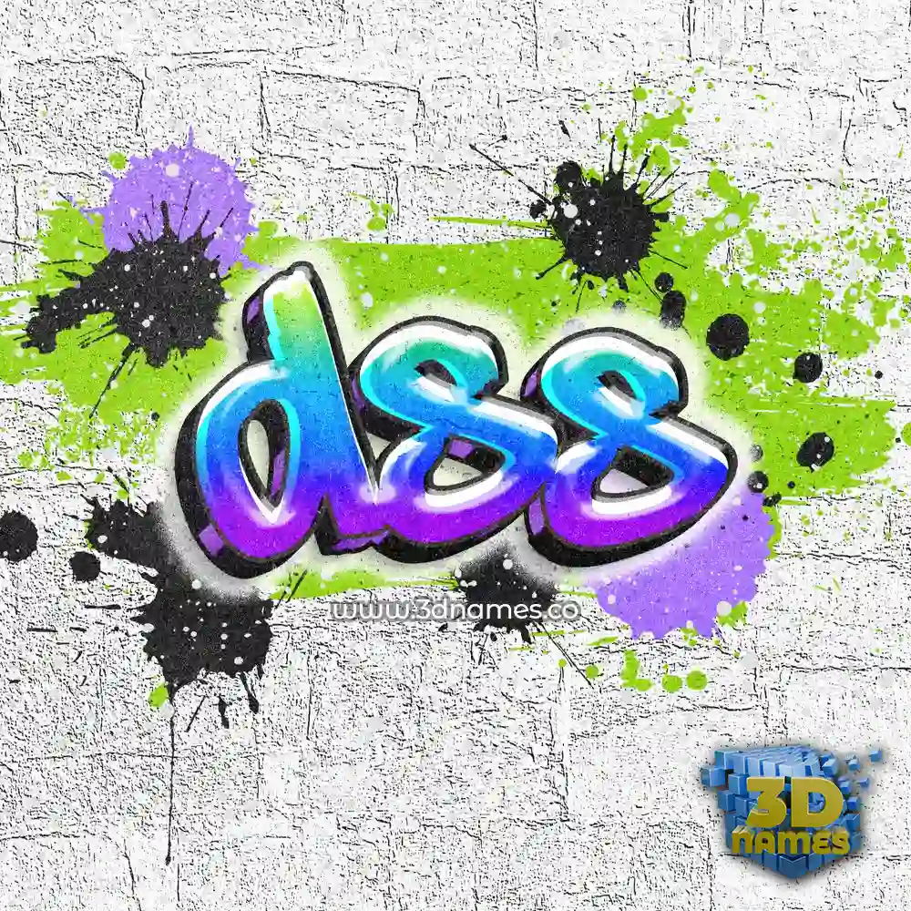 dss in Graffiti Grunge style - 3D name wallpaper