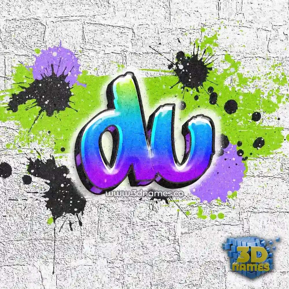 du in Graffiti Grunge style - 3D name wallpaper