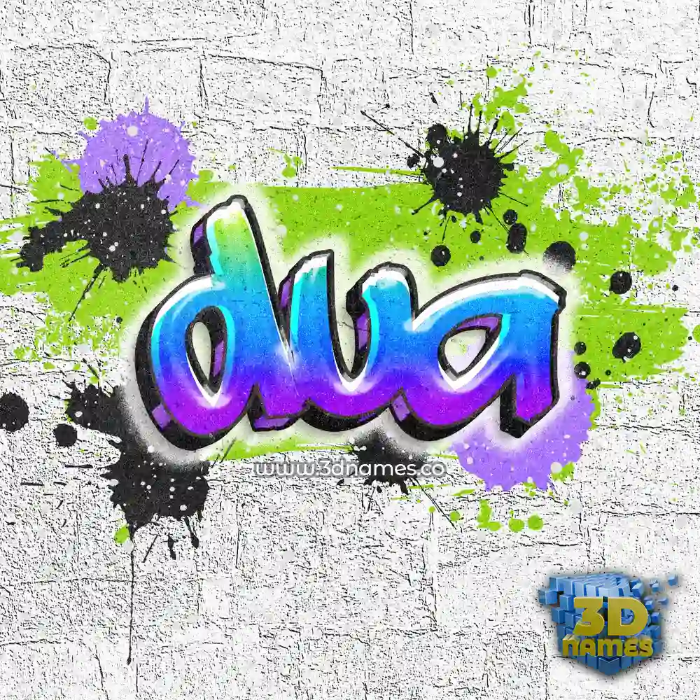 dua in Graffiti Grunge style - 3D name wallpaper