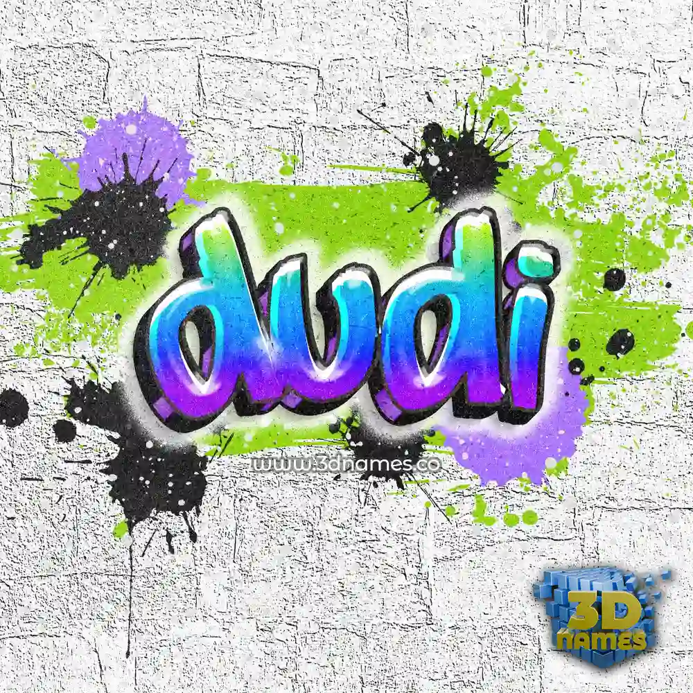 dudi in Graffiti Grunge style - 3D name wallpaper