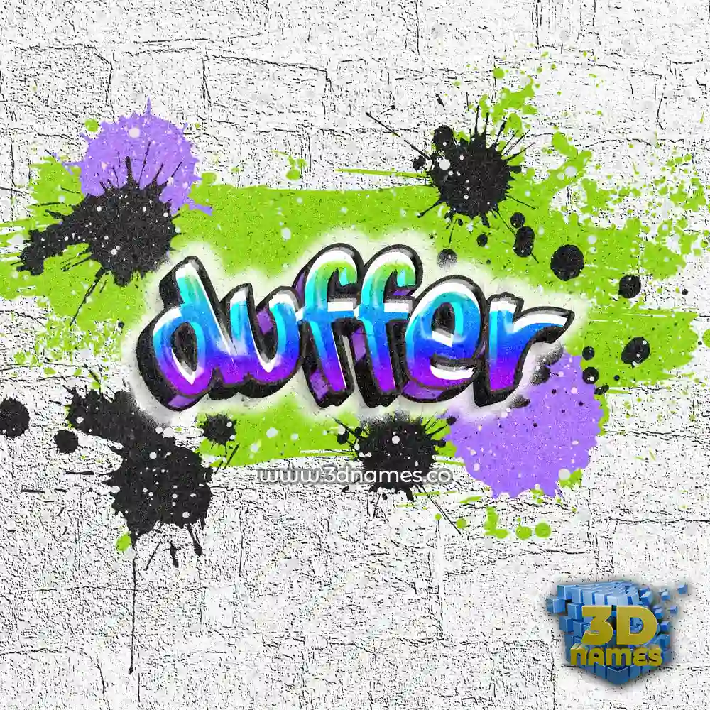 duffer in Graffiti Grunge style - 3D name wallpaper