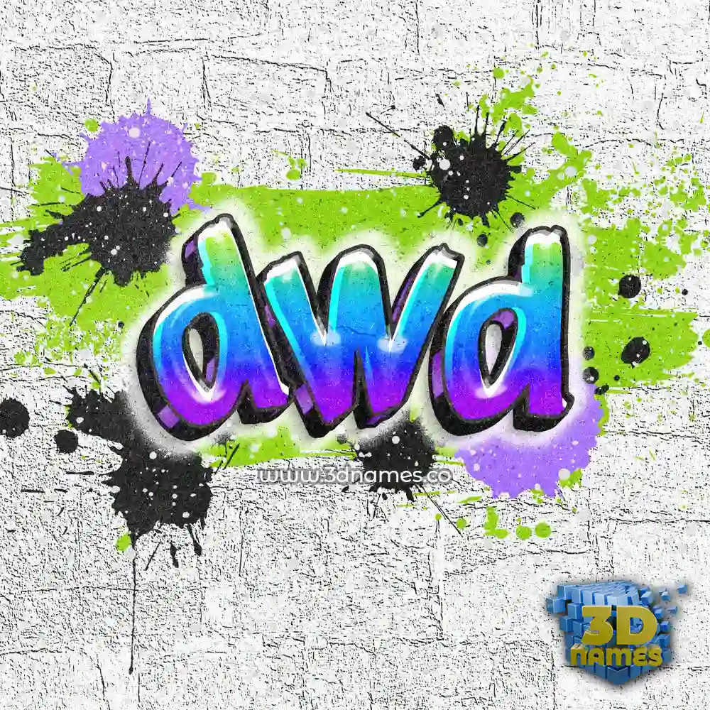 dwd in Graffiti Grunge style - 3D name wallpaper